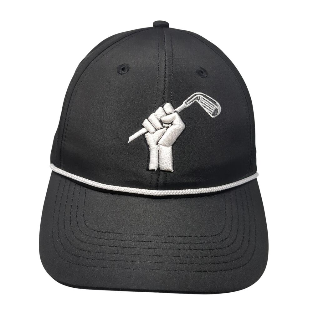 B.A.G Snapback Cap Black One Size Adjustable Embroidered Lightweight 6 Panel